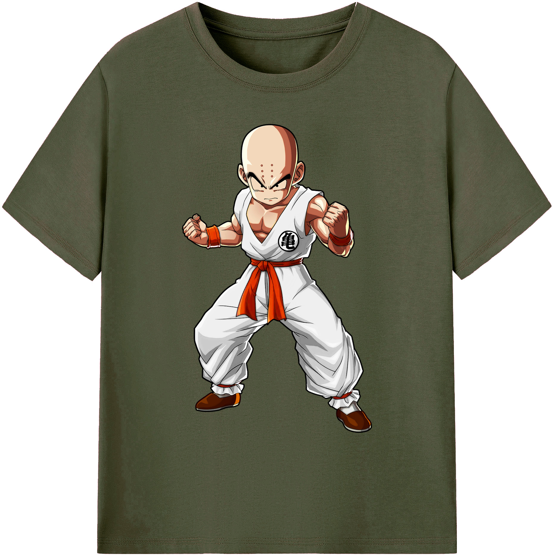 （画像用） ドラゴンボール クリリン DRAGON BALL krillin 綿100％ メンズ半袖Tシャツ｜肌触りやわらか＆通気性